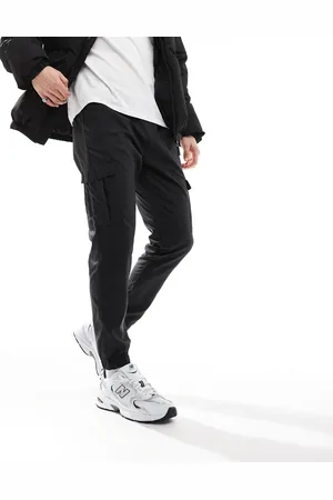 French Connection Pantalones negros cargo con diseño utilitario técnico de French Connection