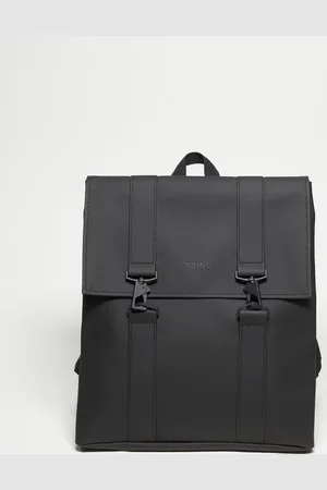 Rains Mochila grande negra unisex con acabado impermeable 13300 MSN de