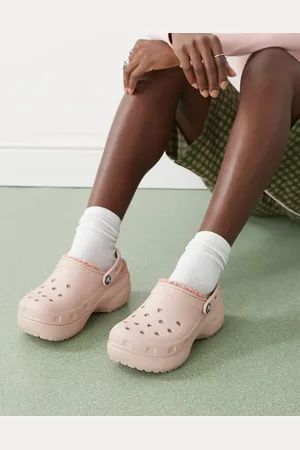 Crocs Zuecos arcilla clásicos con forro y plataforma de
