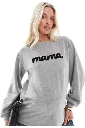 Mama;licious Sudadera gris melange con aplicación del logo "Mama" de Mamalicious Maternity