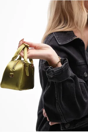 MANGO Bolso de mano pequeño brillante de