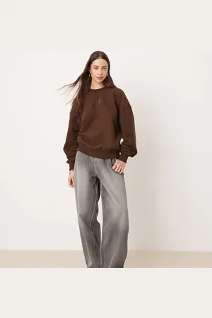 Calvin Klein Sudadera marrón oscuro suave exclusiva en ASOS de