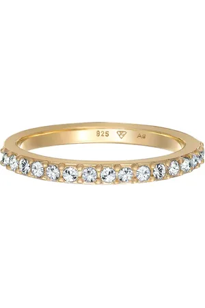 Elli Anillo elegante de plata de ley 925 con cristales Memoire de