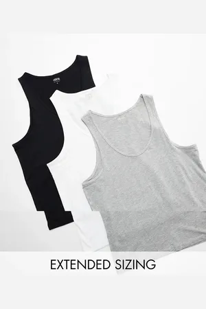 ASOS Pack de 3 camisetas de varios colores sin mangas de