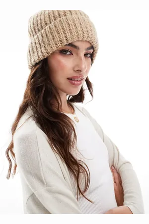 ASOS Gorro color avena de punto grueso de - neutro