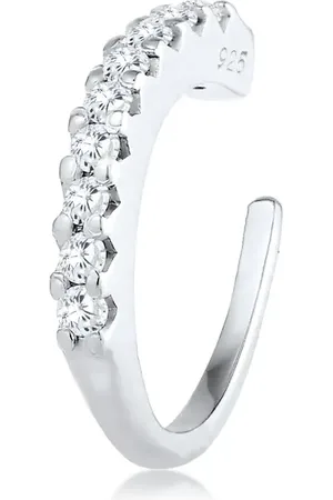 Elli Ear cuff de plata de ley 925 con circonitas de