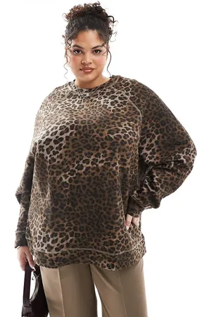 ASOS Sudadera extragrande con estampado de de tejido grueso de ASOS DESIGN Curve-Multicolor