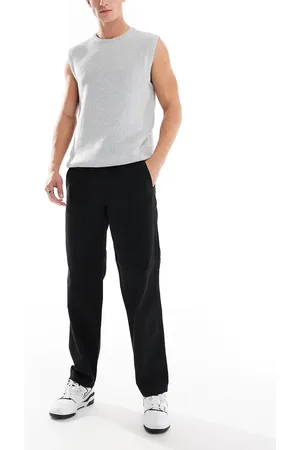 Only & Sons Pantalones negros sueltos de estilo worker sin cierres de