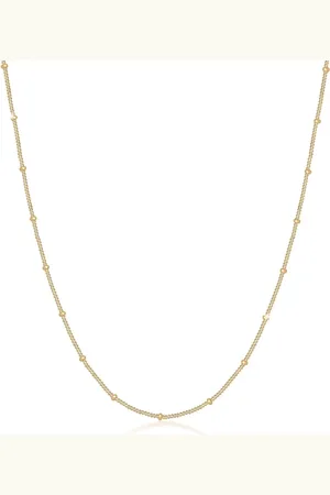 Elli Collar básico de cadena fina clásica con detalle de esferas de plata de ley 925 de