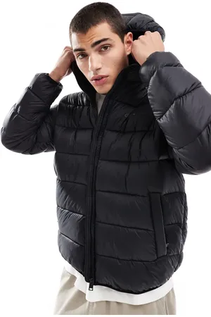 Champion Chaqueta acolchada negra con capucha Legacy de