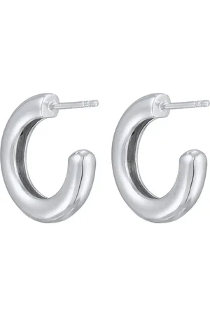 Elli Pendientes de botón plateados básicos de estilo criollo de plata de ley 925 de