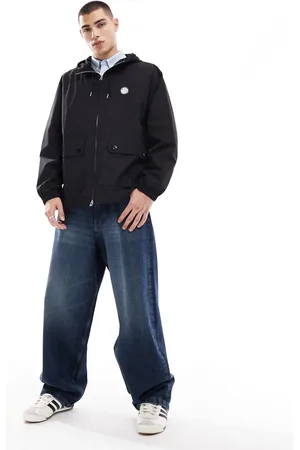 Pretty Green Chaqueta negra con cremallera Live Forever de