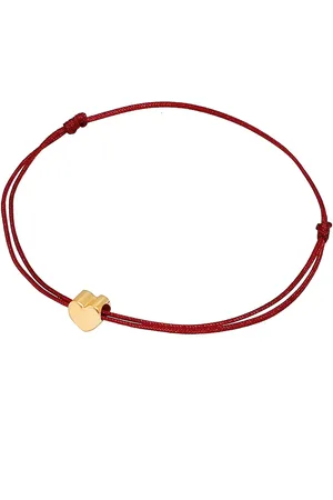 Elli Pulsera azul básica elástica de nailon con detalle en forma de corazón de plata de ley 925 de