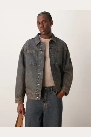 ASOS Chaqueta gris lavado de (parte de un conjunto)