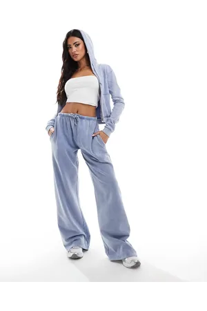 Kaiia Joggers azul lavado de pernera ancha con logo de (parte de un conjunto)