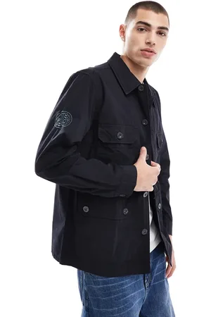 Pretty Green Sobrecamisa negra de