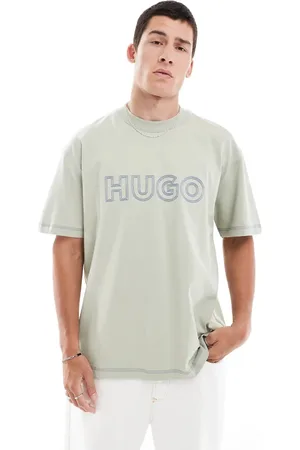 Hugo Blue Camiseta claro extragrande Nitlogo de