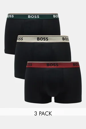 HUGO BOSS Pack de 3 calzoncillos negros elásticos de