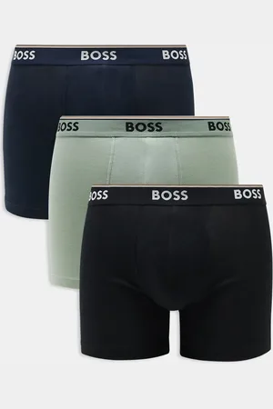 HUGO BOSS Pack de 3 calzoncillos bóxer negros elásticos de
