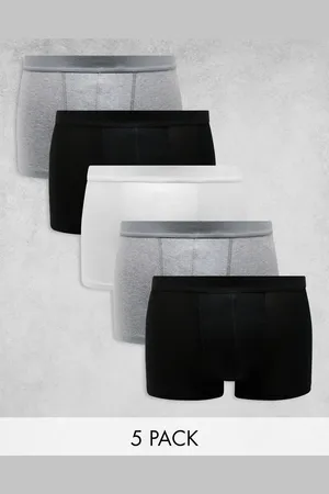 ASOS Pack de 5 calzoncillos con cinturillas lisas de