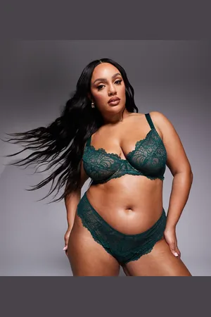 ASOS Braguitas brasileñas de talle alto de encaje Sienna de ASOS DESIGN Curve