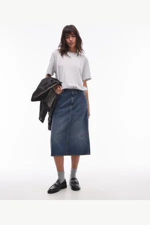 Carhartt Falda vaquera midi Single Knee de