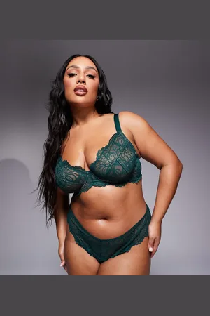 ASOS Sujetador escotado con aros de encaje Sienna de ASOS DESIGN Curve