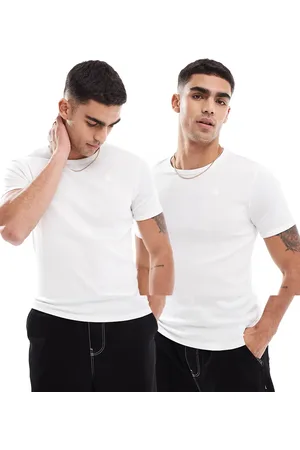 G-Star Pack de 2 camisetas blancas básicas de
