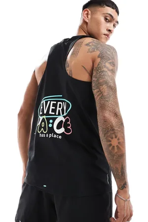adidas Camiseta negra sin mangas Own The Run de adidas Running