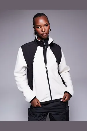 The North Face Chaqueta blanco hueso de felpa gruesa Polar Sun de