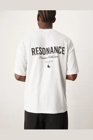SELECTED Camiseta blanca extragrande con estampado trasero de yin yang de