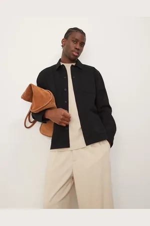 New Look Chaqueta negra estilo camisa de sarga de