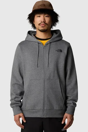 The North Face Sudadera gris con capucha y cremallera Simple Dome de
