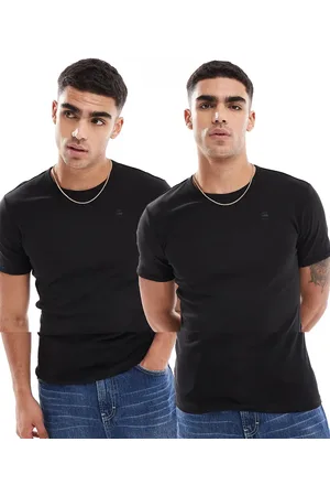 G-Star Pack de 2 camisetas negras básicas de