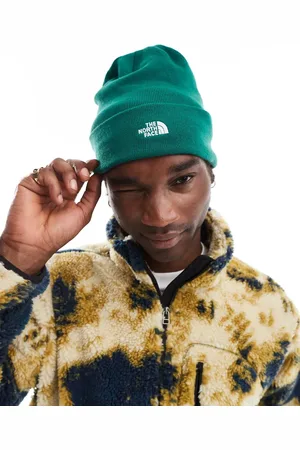 The North Face Gorro verde con logo Norm de
