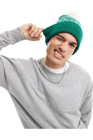 The North Face Gorro con pompón y logo de estilo retro de