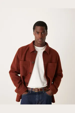 MANGO Chaqueta estilo camisa de corte estándar de -Rojo