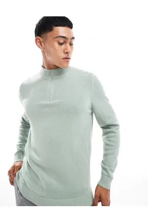 ASOS Jersey con cremallera corta de punto de grosor medio de