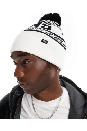 Vans Gorro blanco hueso y azul marino Check Pop de -Multicolor