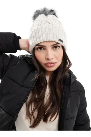 Columbia Gorro color oscuro de punto de ochos con pompón Boundless Days de -Beis neutro
