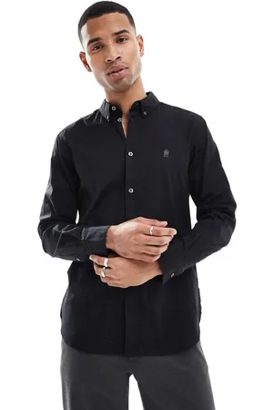 French Connection Camisa de vestir negra entallada de French Connection