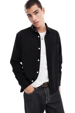 ASOS Sobrecamisa vaquera negra de -Gris