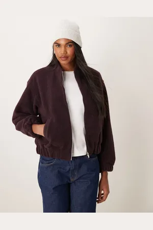 New Look Chaqueta bomber extragrande de tejido texturizado de -Rojo