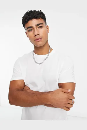 New Look Camiseta blanca de corte estándar con cuello redondo de