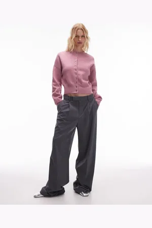 Topshop Cárdigan con cintura entallada de punto compacto de
