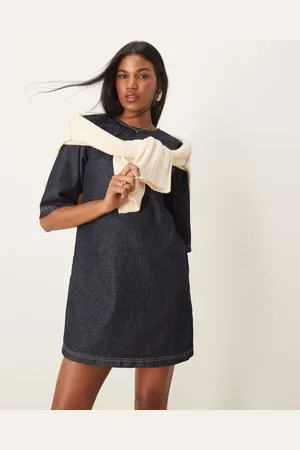 ASOS Vestido vaquero añil recto de