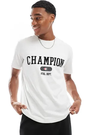 Champion Camiseta gris jaspeado con estampado universitario Rochester de