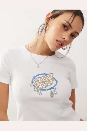 Santa Cruz Camiseta con diseño encogido y logo estampado en el pecho de