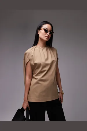 ARKET Blusa con detalle de capa de - neutro