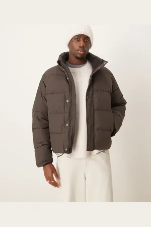 Abercrombie & Fitch Chaqueta marrón muy acolchada de -Beis neutro